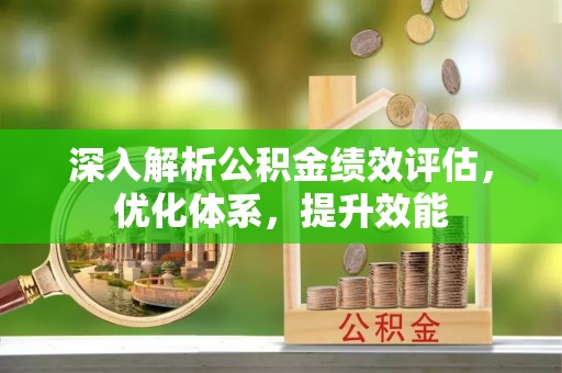 天等深入解析公积金绩效评估，优化体系，提升效能