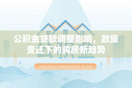 天等公积金贷款调整影响，政策变迁下的购房新趋势