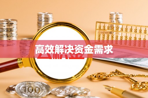 天等高效解决资金需求
