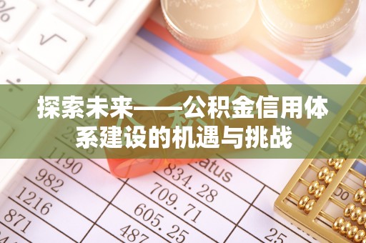 天等探索未来——公积金信用体系建设的机遇与挑战