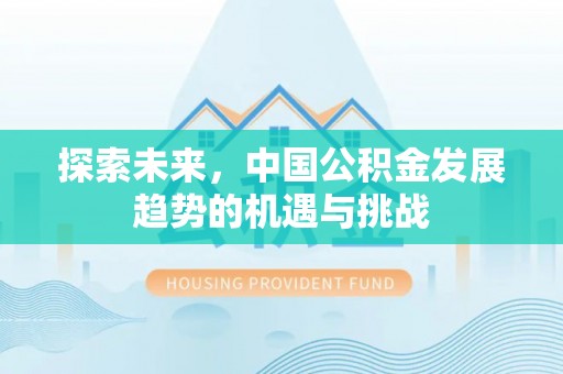 天等探索未来，中国公积金发展趋势的机遇与挑战